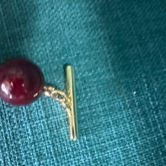 Ann Taylor Italian Collection Enamel Ball Plum Rose Necklace - Picture 8 of 9